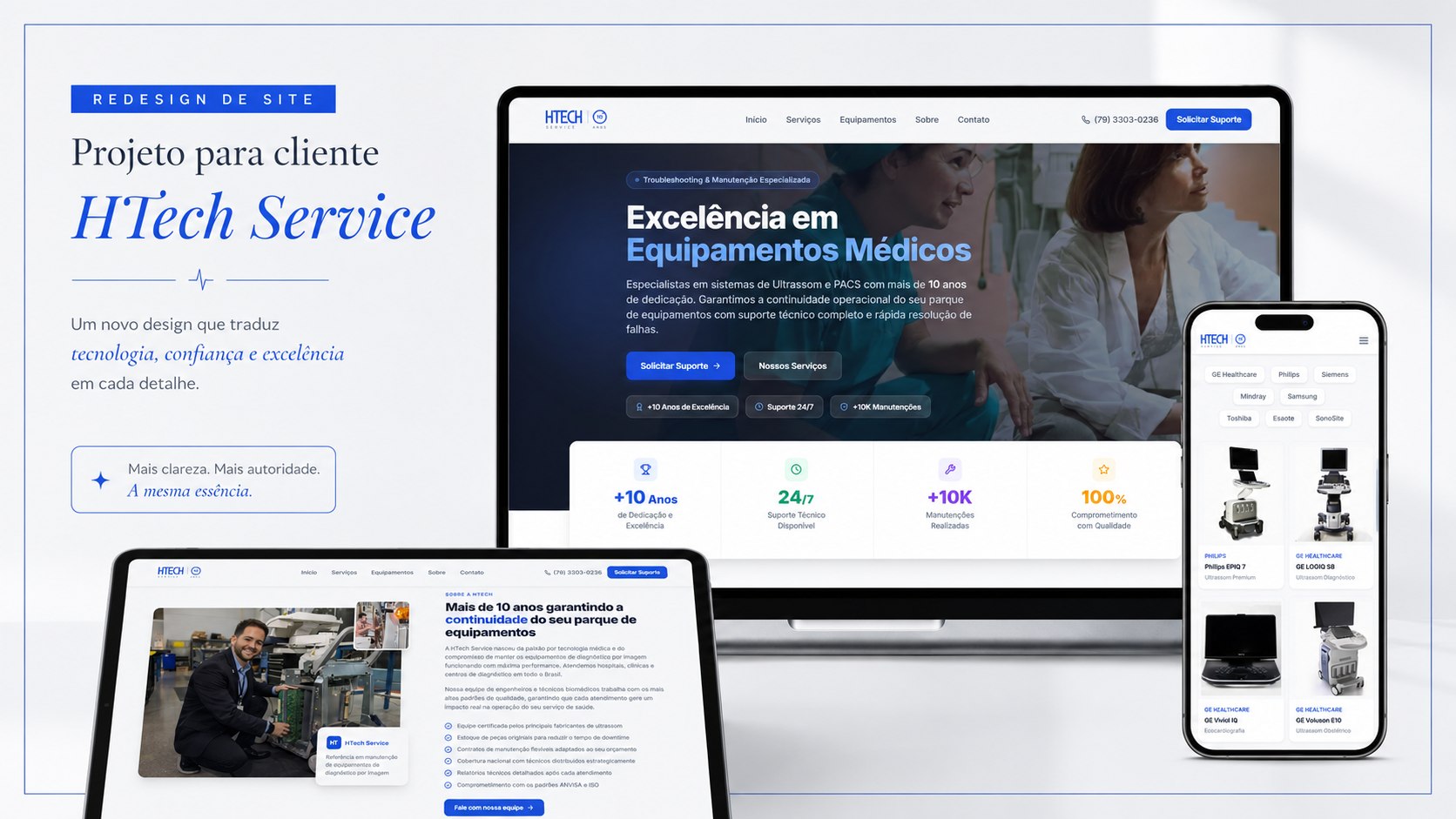 Redesign do site HTech Service