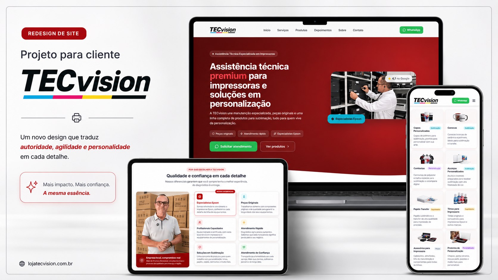 Redesign do site TECvision